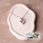 Collar con perla natural sorpresa Experiencia Diamond Heart - regalo original mujer