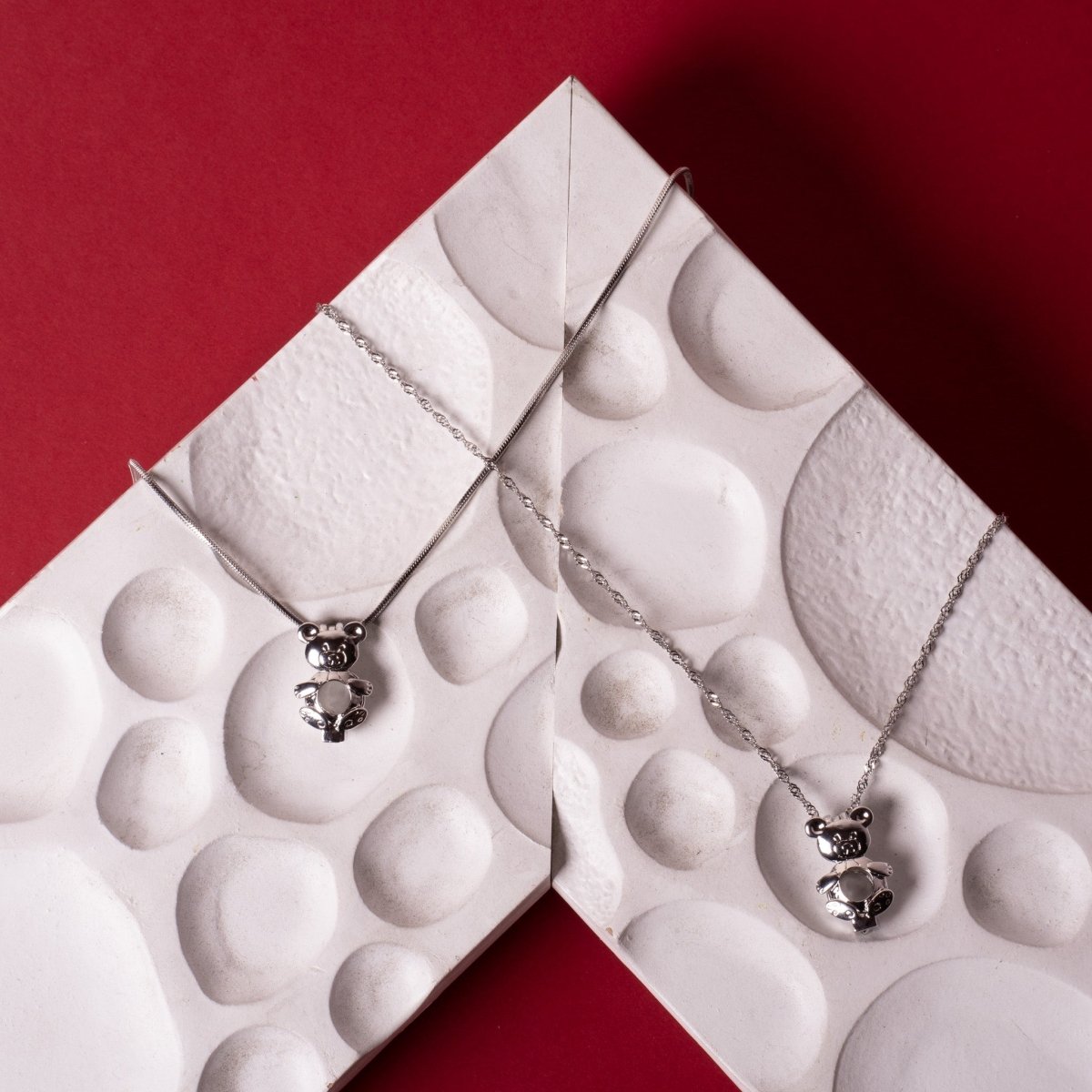 Collar con perla natural Experiencia Osito - regalo original y emotivo para mujer