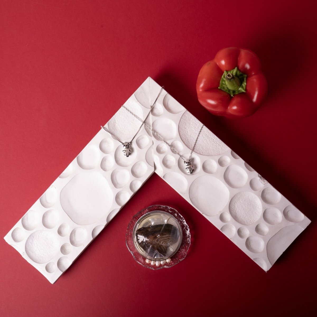 Collar con perla natural Experiencia Osito - regalo original y emotivo para mujer