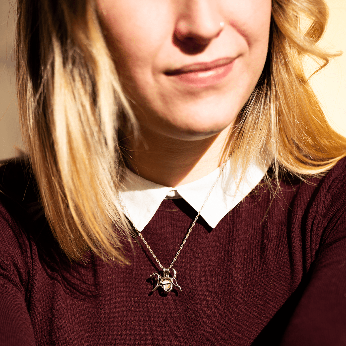 Collar con perla natural Experiencia Dog - regalo especial para mujer